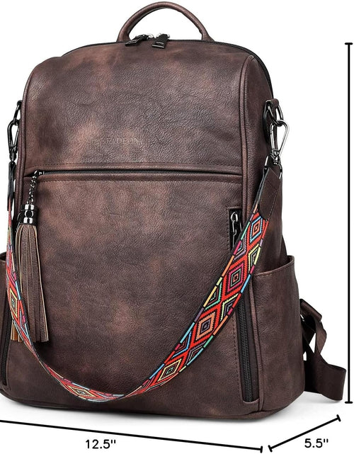 Load image into Gallery viewer, Leather Backpack Purse for Women Designer Ladies Shoulder Book Bag Fashion Convertible Travel Backpack Purses

