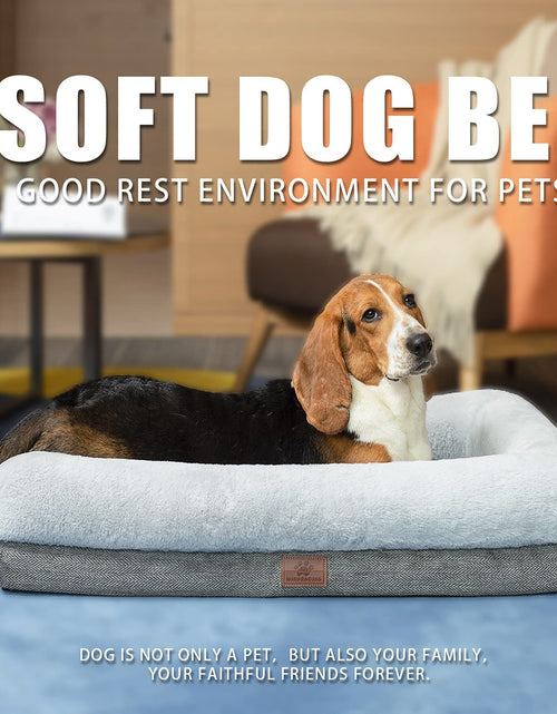 Load image into Gallery viewer, Orthopedic Dog Bed for Large Dogs and Medium Dogs, Dog Sofa Bed with Waterproof Liner Pad and Removable Washable Cover, Dog Mat for Crates and Couch，Puppy Bed, Pet Bed
