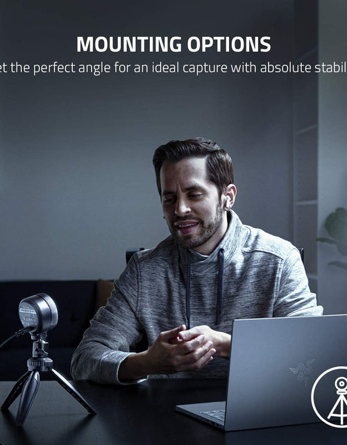 Load image into Gallery viewer, Kiyo Pro Streaming Webcam: Uncompressed 1080P 60FPS - High-Performance Adaptive Light Sensor - Hdr-Enabled - Wide-Angle Lens with Adjustable FOV - Lightning-Fast USB 3.0
