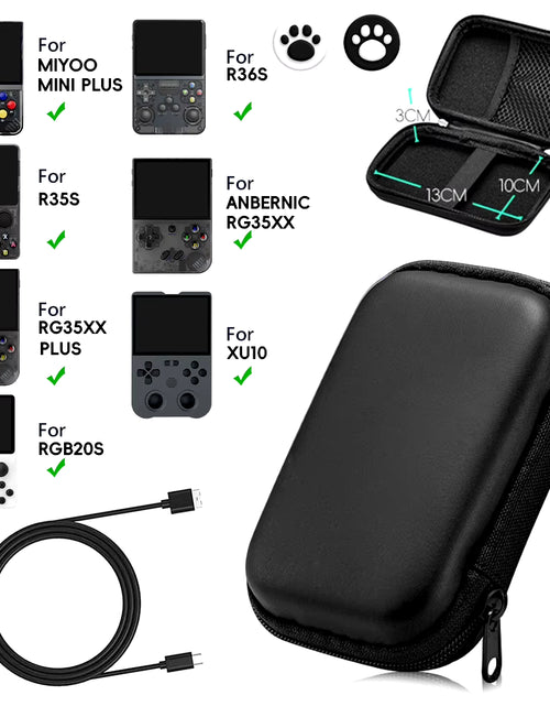 Load image into Gallery viewer, Protable Bag for RG35XX plus Case for ANBERNIC RG35XX Cover Case for R36S R35S RGB20S XU10 Carrying Case for Miyoo Mini Plus
