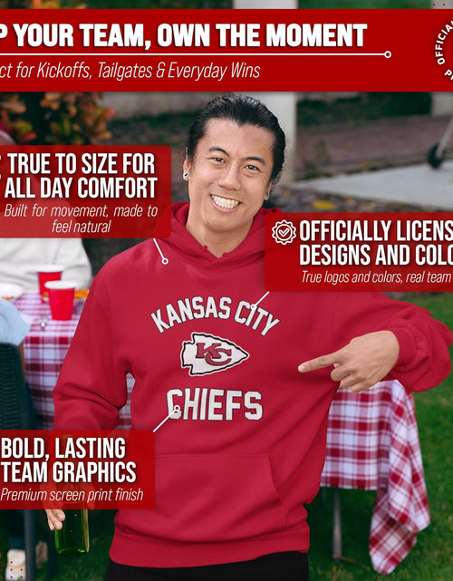 Load image into Gallery viewer, NFL Gameday Adult Hooded Sweatshirt, Pro Football Fleece Hoodie Pullover Sweatshirt
