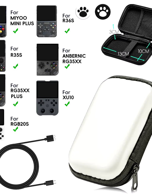 Load image into Gallery viewer, Protable Bag for RG35XX plus Case for ANBERNIC RG35XX Cover Case for R36S R35S RGB20S XU10 Carrying Case for Miyoo Mini Plus
