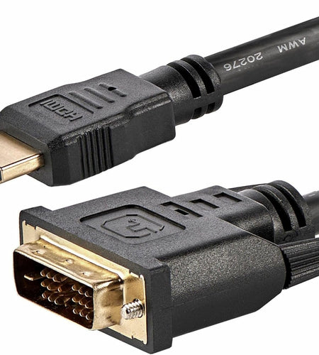 6Ft HDMI to DVI D Adapter Cable - Bi-Directional - HDMI to DVI or DVI to HDMI Adapter for Your Computer Monitor (HDMIDVIMM6)
