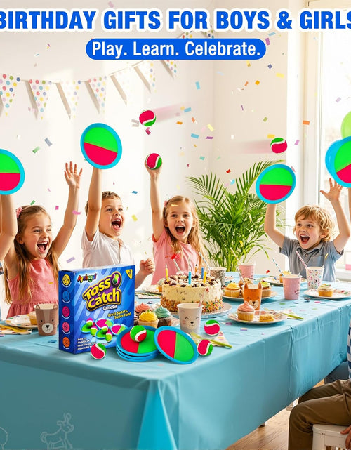 Load image into Gallery viewer, Toss and Catch Ball Game Outdoor Toys for Kids Yard Games Beach Toys outside Games for 3 4 5 6 7 8 9 10 Year Old Boys Girls (Upgraded)
