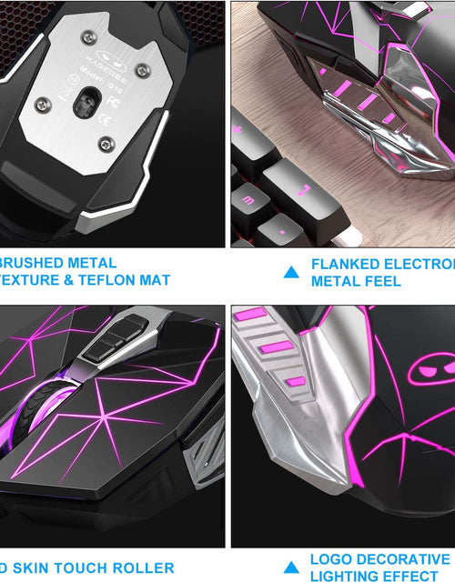Load image into Gallery viewer, G10 Gaming Mouse Wired, 7 Colors Breathing LED Backlit Gaming Mouse, 6 Adjustable Speeds, Ergonomic Optical Computer Mouse with 7 Buttons for Windows PC Gamers
