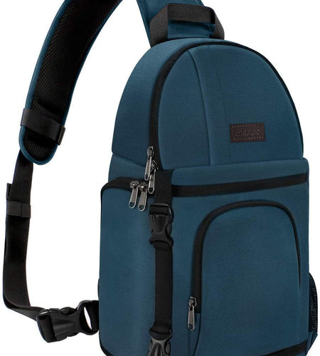 Camera Sling Bag, Dslr/Slr/Mirrorless Camera Case Shockproof Photography Camera Backpack with Tripod Holder & Removable Modular Inserts Compatible with Canon/Nikon/Sony/Fuji, Deep Teal