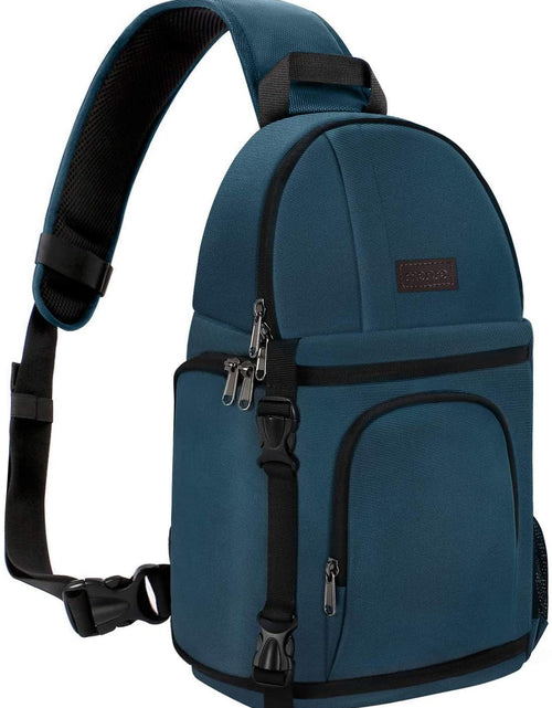 Load image into Gallery viewer, Camera Sling Bag, Dslr/Slr/Mirrorless Camera Case Shockproof Photography Camera Backpack with Tripod Holder &amp; Removable Modular Inserts Compatible with Canon/Nikon/Sony/Fuji, Deep Teal
