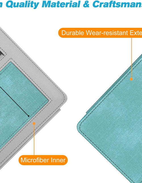 Load image into Gallery viewer, Stand Case for All-New Kindle Oasis (10Th Generation, 2019 Release and 9Th Generation, 2017 Release) - Premium PU Leather Sleeve Cover with Card Slot and Hand Strap, Turquoise/Brown
