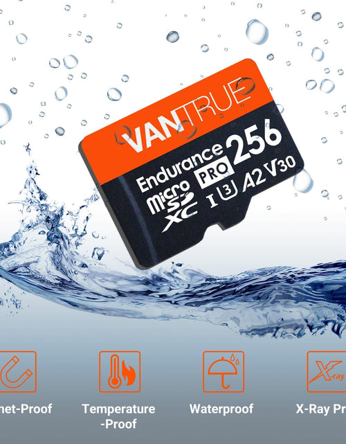 Load image into Gallery viewer, 256GB Microsdxc UHS-I U3 4K UHD Video High Speed Transfer Monitoring SD Card with Adapter for Dash Cams, Body Cams, Action Camera, Surveillance &amp; Security Cams
