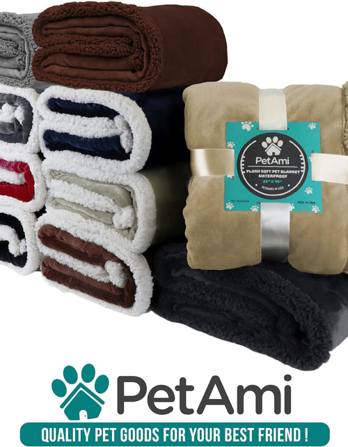 Load image into Gallery viewer, Dog Blanket for Bed, XL Pet Blanket Large Dogs, Fleece Furniture Couch Cover Protector Sofa Car Crate Kennel, Soft Sherpa Cat Throw Plush Reversible Washable, Twin 60X80 Solid Dark Gray
