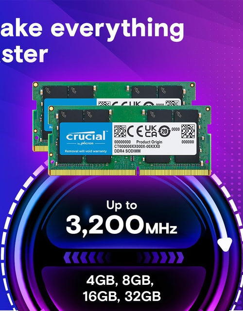 Load image into Gallery viewer, RAM 32GB Kit (2X16Gb) DDR4 3200Mhz CL22 (Or 2933Mhz or 2666Mhz) Laptop Memory CT2K16G4SFRA32A
