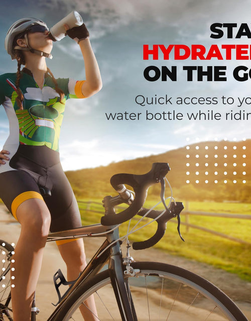 Load image into Gallery viewer, Bike Water Bottle Holder - Lightweight and Strong Bicycle Cage with Secure Retention System , for Road Mountain Bikes (MTB) Universal
