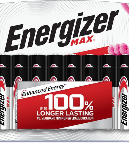AA Batteries, Max Double a Battery Alkaline, 24 Count
