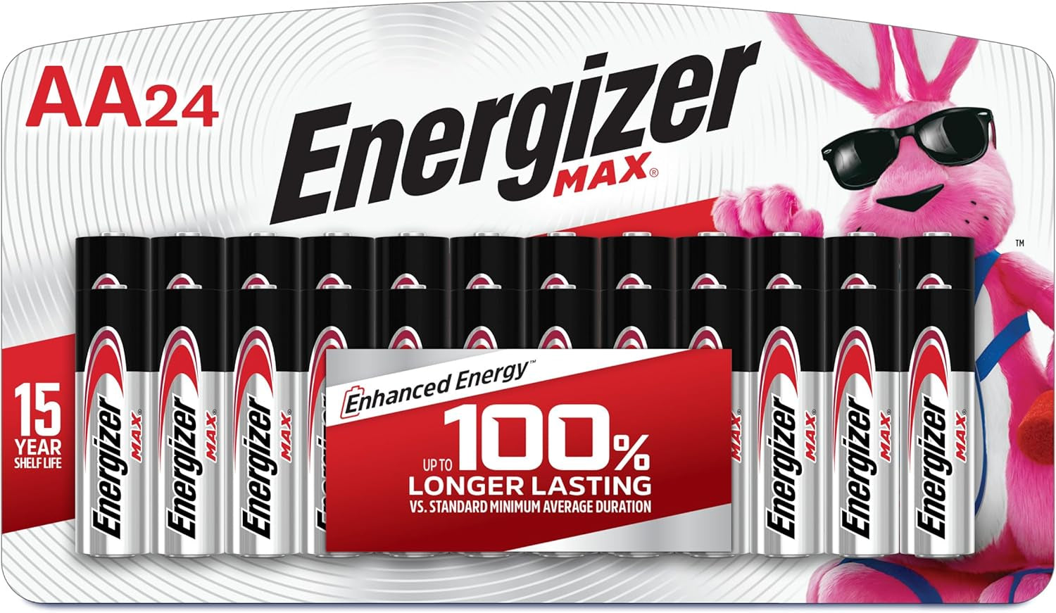 AA Batteries, Max Double a Battery Alkaline, 24 Count