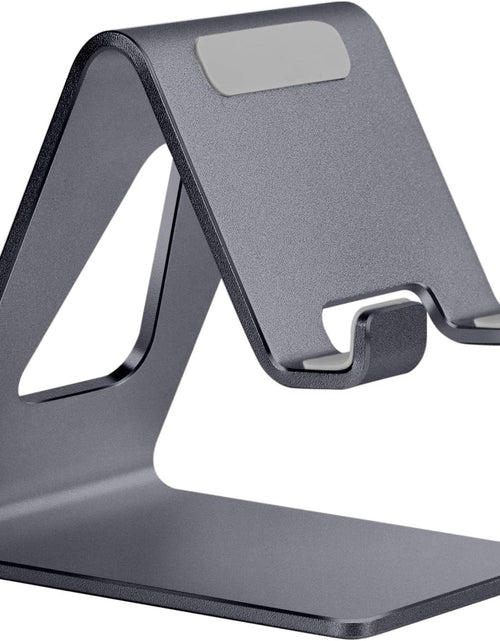 Load image into Gallery viewer, Cell Phone Stand Desk Phone Holder - Aluminum Mobile Phone Cradle Dock for Iphone 15 14 13 12 Pro 11 X Xs Max 8 7 6 6S plus SE 5 Samsung All Smart Phones, Dark Gray
