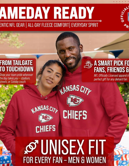 Load image into Gallery viewer, NFL Gameday Adult Hooded Sweatshirt, Pro Football Fleece Hoodie Pullover Sweatshirt
