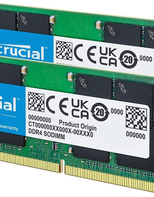 Load image into Gallery viewer, RAM 32GB Kit (2X16Gb) DDR4 3200Mhz CL22 (Or 2933Mhz or 2666Mhz) Laptop Memory CT2K16G4SFRA32A
