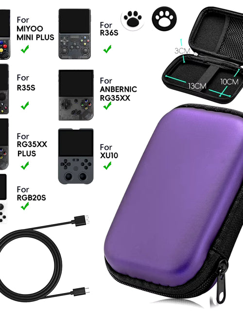 Load image into Gallery viewer, Protable Bag for RG35XX plus Case for ANBERNIC RG35XX Cover Case for R36S R35S RGB20S XU10 Carrying Case for Miyoo Mini Plus
