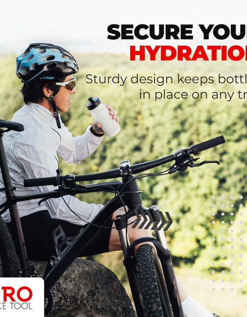 Load image into Gallery viewer, Bike Water Bottle Holder - Lightweight and Strong Bicycle Cage with Secure Retention System , for Road Mountain Bikes (MTB) Universal
