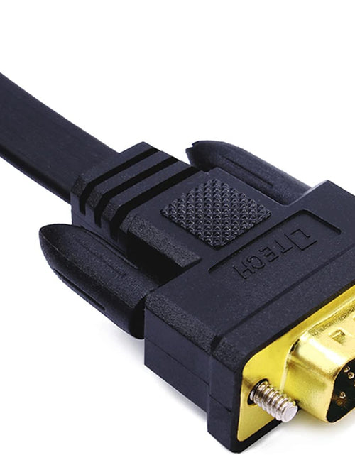 Load image into Gallery viewer, 5M Ultra Thin Flat Type Computer Monitor VGA Cable Standard 15 Pin Male to Male Connector SVGA Wire 16 Feet - Black
