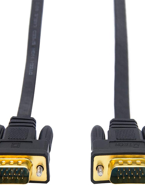 Load image into Gallery viewer, 5M Ultra Thin Flat Type Computer Monitor VGA Cable Standard 15 Pin Male to Male Connector SVGA Wire 16 Feet - Black

