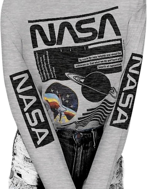 Load image into Gallery viewer, Women Long Sleeve Crew Neck NASA Letter Print NASA Shirt Blouse Sweatshirt
