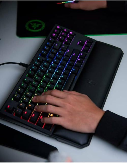 Load image into Gallery viewer, Blackwidow TE Chroma V2 TKL Tenkeyless Mechanical Gaming Keyboard: Orange Key Switches, Tactile &amp; Silent, Chroma RGB Lighting, Magnetic Wrist Rest, Programmable Macros, Classic Black
