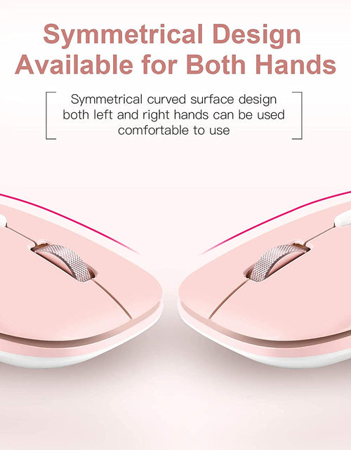 Load image into Gallery viewer, Wireless Flat Mouse, 2.4G Optical Mouse, Computer Mouse for Laptop, PC, Computer, Chromebook, Notebook, Especially Designed for Computer Bags (Pink)
