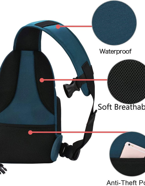 Load image into Gallery viewer, Camera Sling Bag, Dslr/Slr/Mirrorless Camera Case Shockproof Photography Camera Backpack with Tripod Holder &amp; Removable Modular Inserts Compatible with Canon/Nikon/Sony/Fuji, Deep Teal

