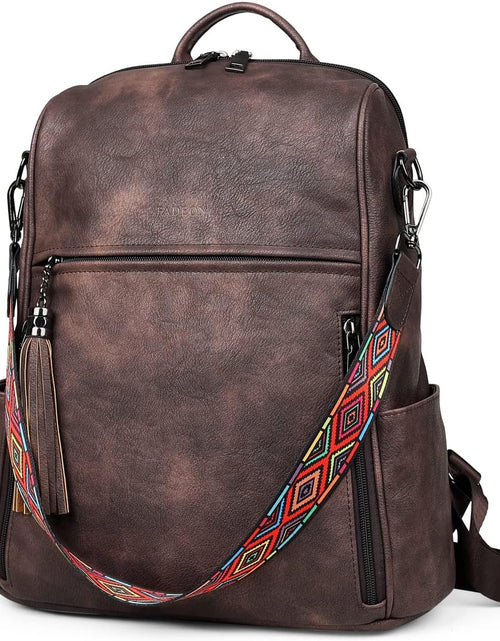 Load image into Gallery viewer, Leather Backpack Purse for Women Designer Ladies Shoulder Book Bag Fashion Convertible Travel Backpack Purses
